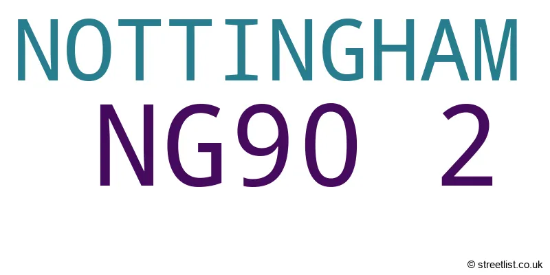 A word cloud for the NG90 2 postcode